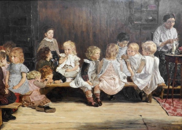 Kleinkinderschule by Max Liebermann