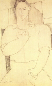 Modigliani - Sitting young man Print