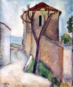 Modigliani - Tree and House Print