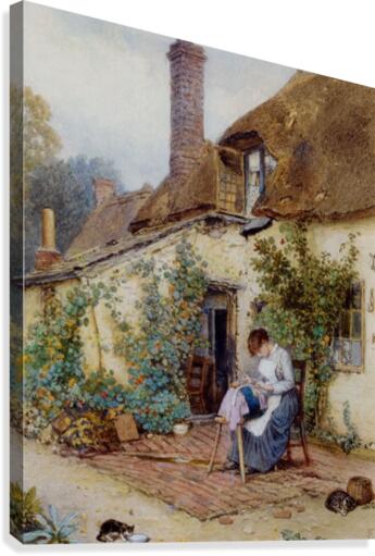 A lace maker Canvas Print