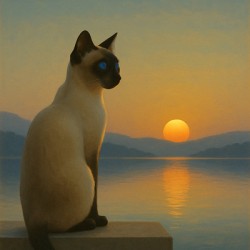 Siamese Serenity at Sunset