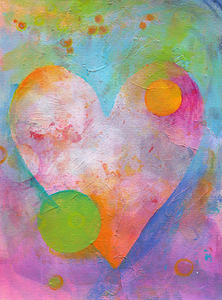 Love universe abstract acrylic painting 