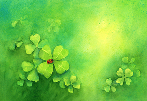 A lucky day watercolor painting