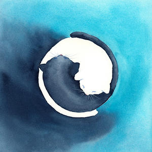 You and me together watercolor painting