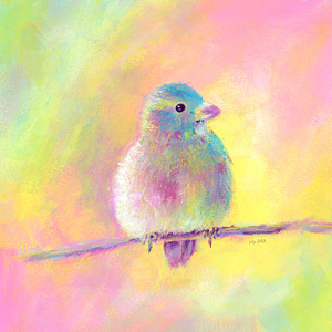 Sweet bird acrylic painting