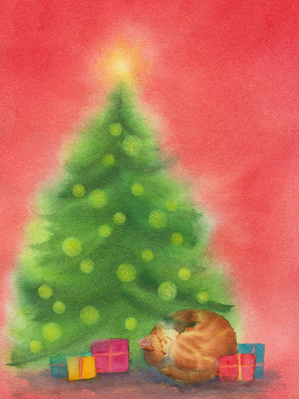 Silent night under the Christmas tree