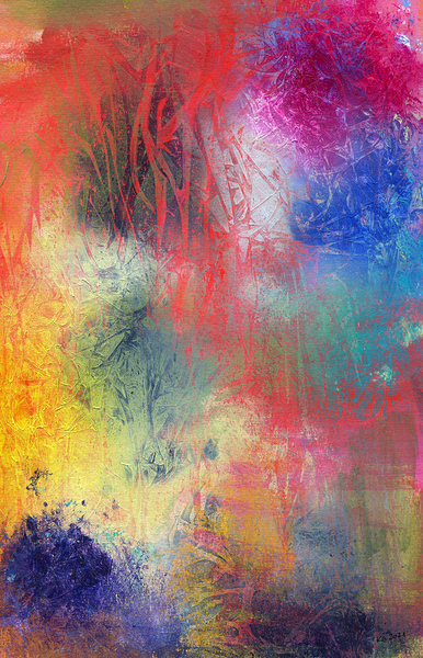 Mystical forest acrylic painting Imprimer