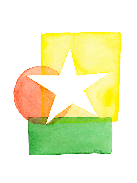 Festive minimalism star Print