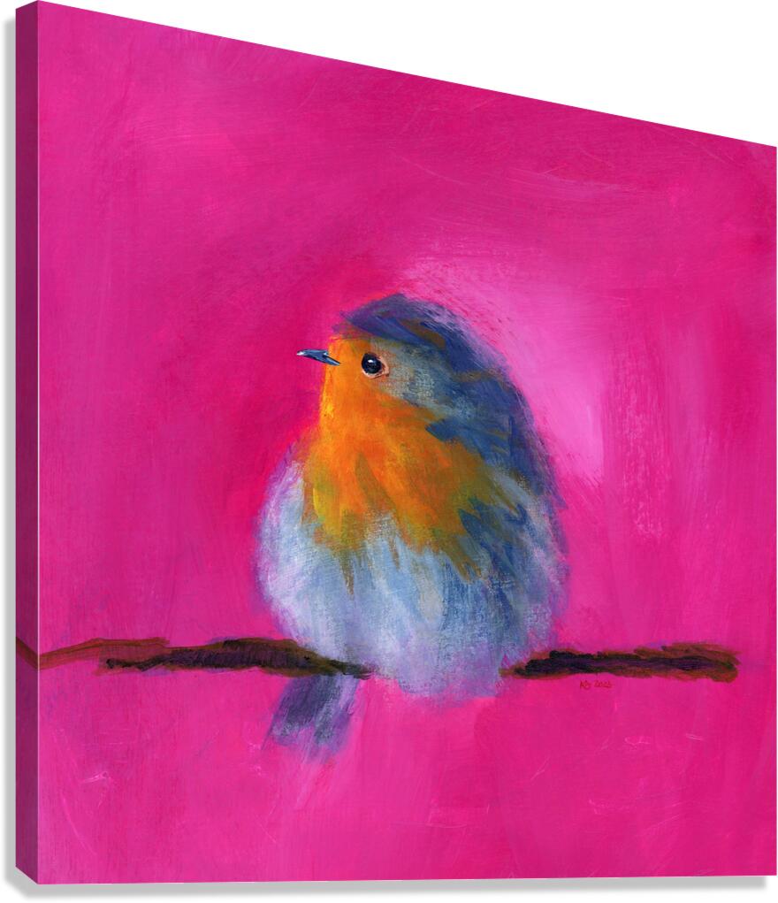 Little Robin acrylic painting Impression sur toile