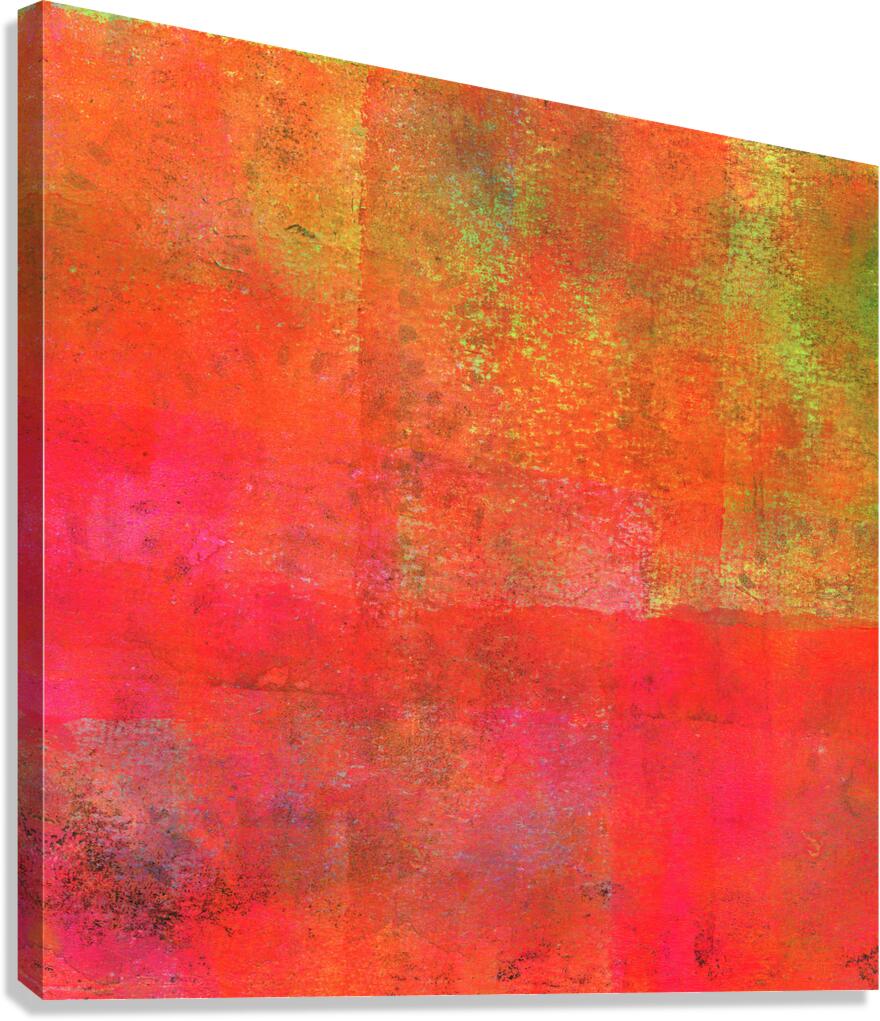 Square apple abstract acrylic painting Canvas Print