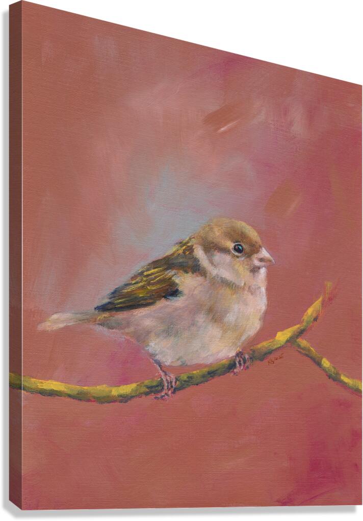 Sparrow meeting part one Canvas Print