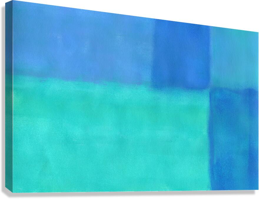 Summer blue 1 abstract acrylic painting Canvas Print