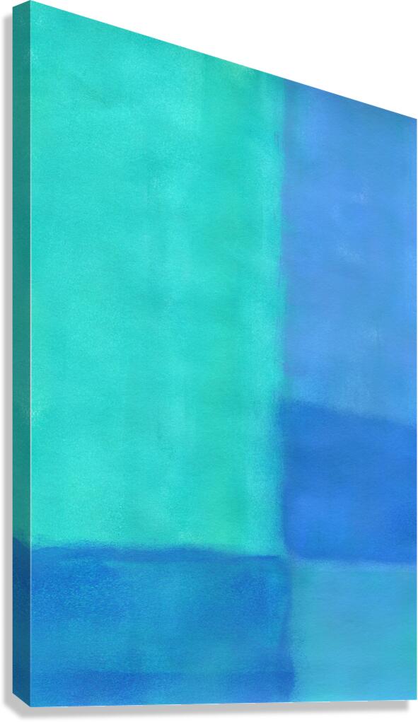 Summer blue 2 abstract acrylic painting Canvas Print