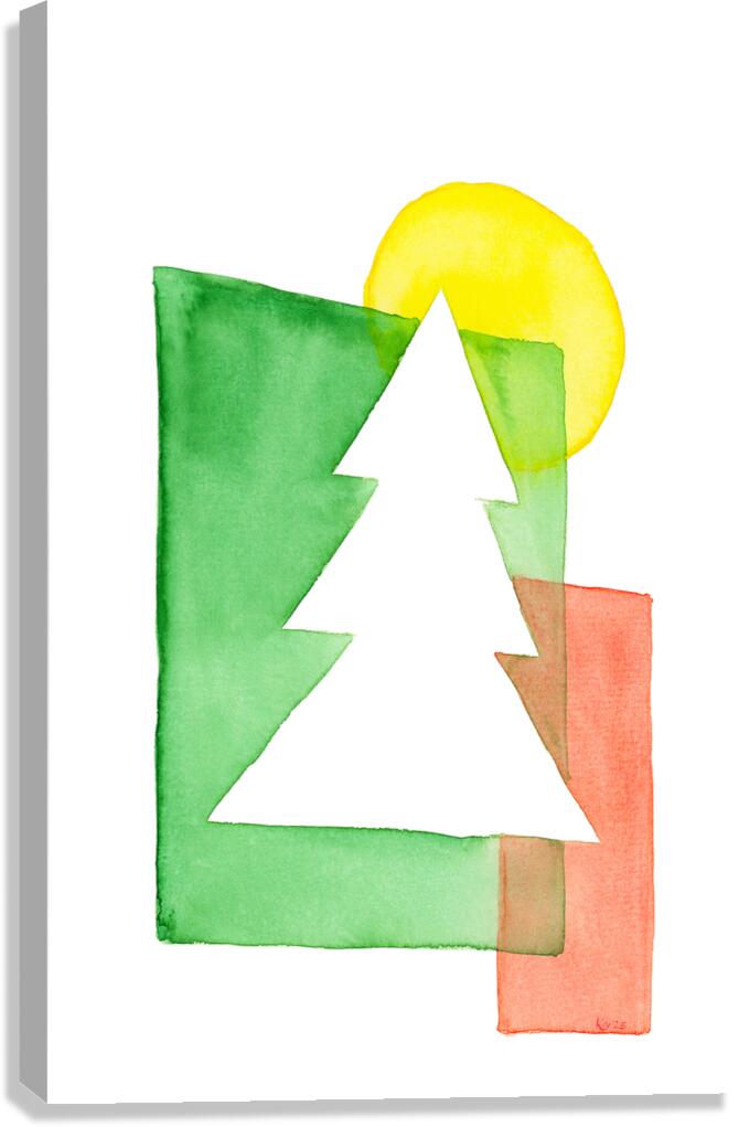 Festive minimalism winter tree Canvas Print