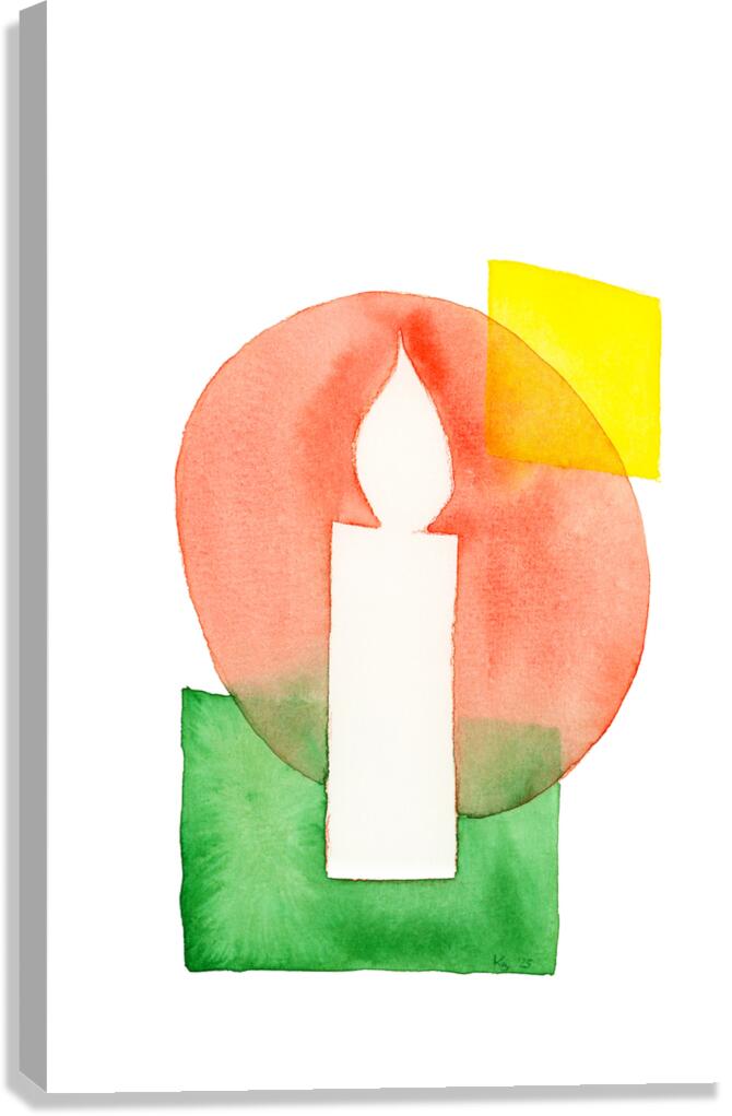 Festive minimalism candle Canvas Print