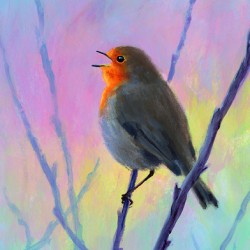 A new day acrylic painting