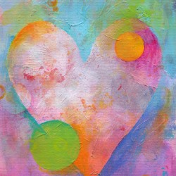 Love universe abstract acrylic painting 