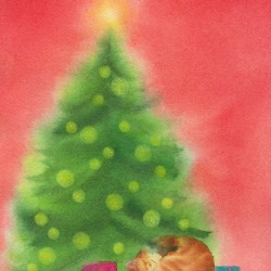 Silent night under the Christmas tree