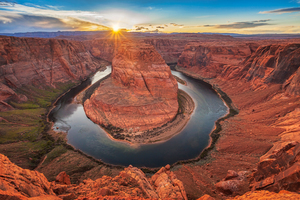 Sunset at Horseshoe Bend Glen Canyon Arizona
