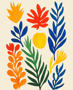 Leaf Panel in the style of Henri Matisse