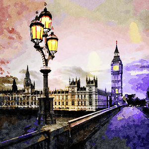 Westminster Morning Watercolour