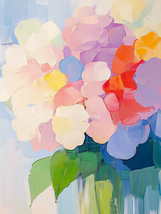 Flower Brushstroke Abstract