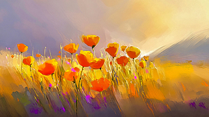 California Poppies Abstract