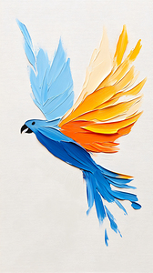 Abstract Parrot in Flight