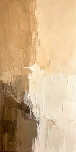 Neutral Abstract Panel Chocolate Cream Mink and Mocha Mousse