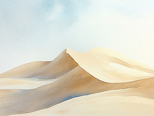 Sand Dunes Watercolour