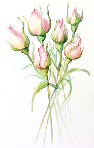 Pink Rosebuds Bouquet