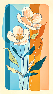 Poppies Abstract Panel Warm Tones