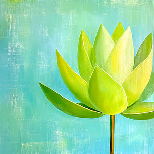 Succulent on Teal