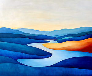 Cool Blue Landscape