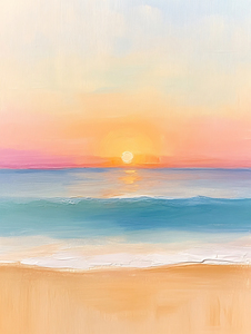 Sunrise over Sea Minimalist