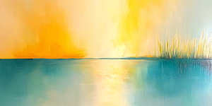 Abstract Turquoise and Orange