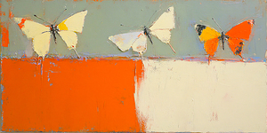 Abstract Butterflies Persimmon