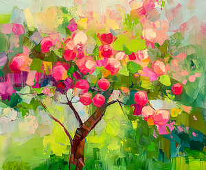 Abstract Apple Tree