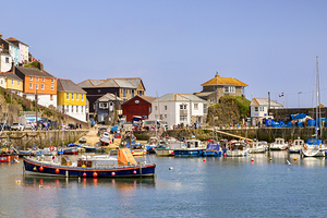 Mevagissey Historic Buildings and Harbour Cornwall UK