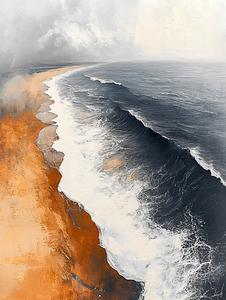 Sand and Sea in Neutral Tones