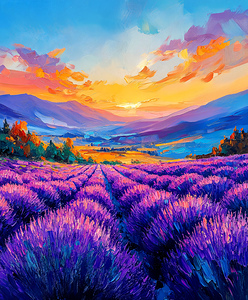 Lavender Field at the Magic Hour