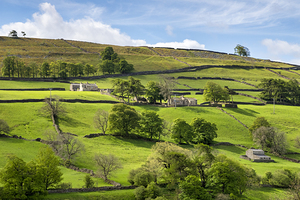 Swaledale in Spring North Yorkshire UK