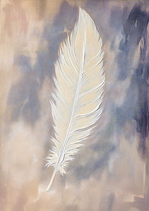 Abstract Neutral with Feather