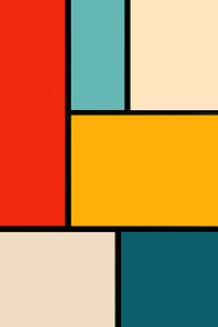 Mid Century Abstract Vibrant Framework