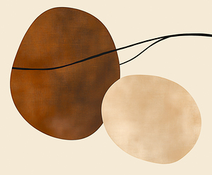 Neutral Abstract Brown Beige Cream