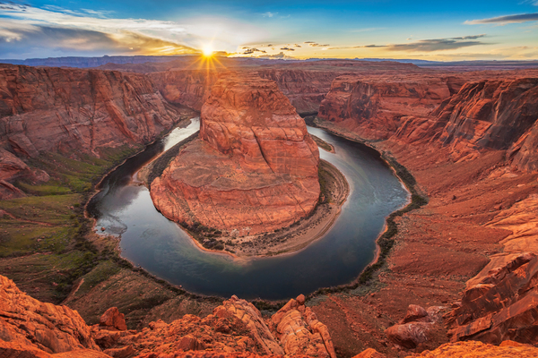 Sunset at Horseshoe Bend Glen Canyon Arizona by Travelling Light