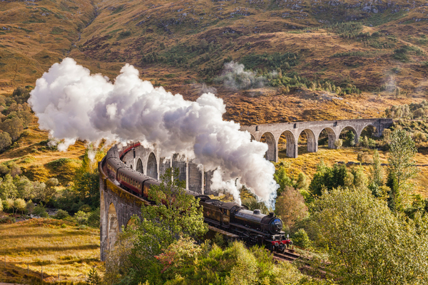 The Jacobite at Glenfinnan Viaduct by Travelling Light
