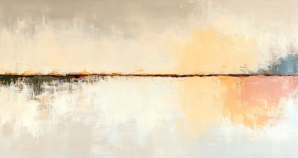Neutral Abstract Horizon Print