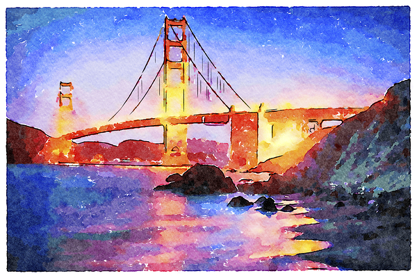 Golden Gate Bridge After Dark by Travelling Light