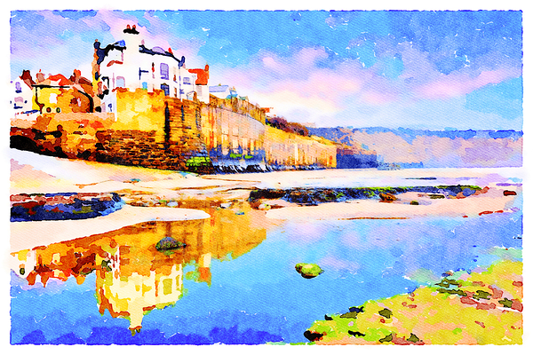 Robin Hoods Bay North Yorkshire UK on a  sunny morning  by Travelling Light